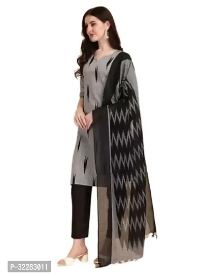 Elegant Cotton Dress Material With Dupatta For Women-thumb3