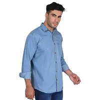 Reliable Chambray Solid Casual Shirts For Men-thumb2