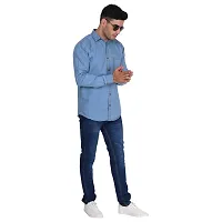 Reliable Chambray Solid Casual Shirts For Men-thumb1