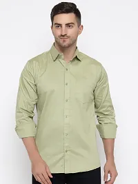 Reliable Cotton Solid Long Sleeves Casual Shirts For Men-thumb1