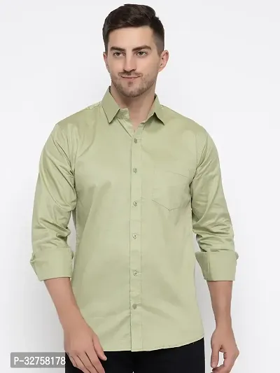 Reliable Cotton Solid Long Sleeves Casual Shirts For Men-thumb2