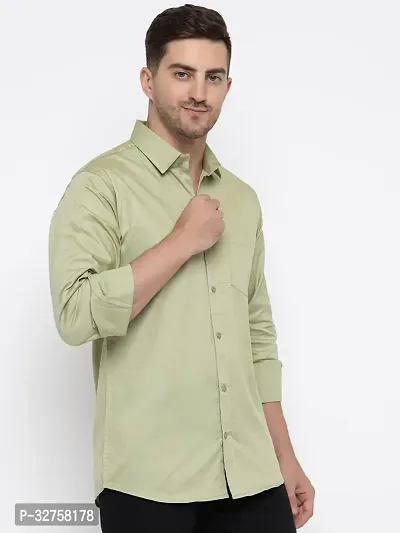 Reliable Cotton Solid Long Sleeves Casual Shirts For Men-thumb3