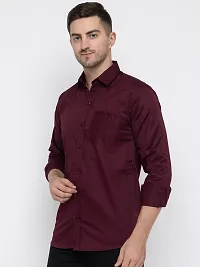 Reliable Cotton Solid Long Sleeves Casual Shirts For Men-thumb3