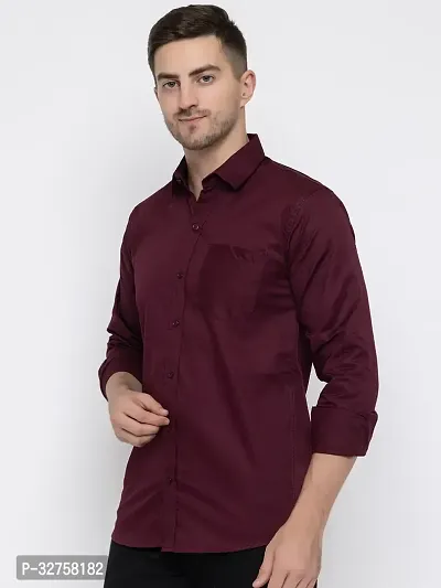 Reliable Cotton Solid Long Sleeves Casual Shirts For Men-thumb4