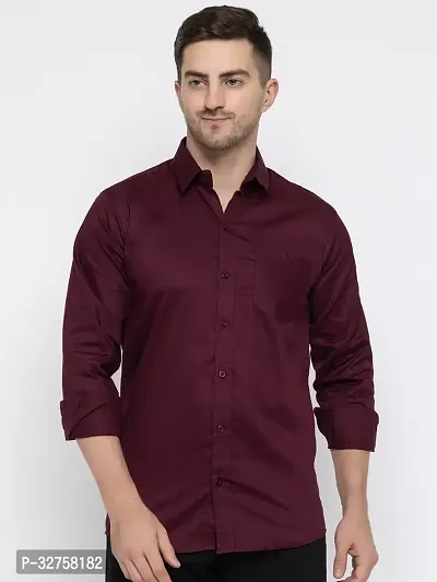 Reliable Cotton Solid Long Sleeves Casual Shirts For Men-thumb2