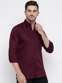 Reliable Cotton Solid Long Sleeves Casual Shirts For Men-thumb2