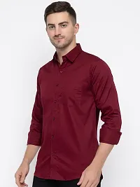 Reliable Cotton Solid Long Sleeves Casual Shirts For Men-thumb1