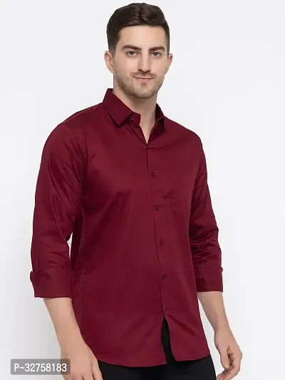 Reliable Cotton Solid Long Sleeves Casual Shirts For Men-thumb4