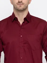 Reliable Cotton Solid Long Sleeves Casual Shirts For Men-thumb4