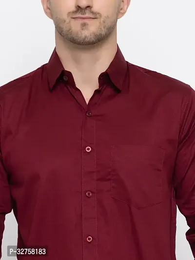 Reliable Cotton Solid Long Sleeves Casual Shirts For Men-thumb5