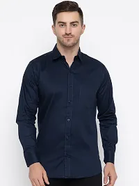 Reliable Cotton Solid Long Sleeves Casual Shirts For Men-thumb1