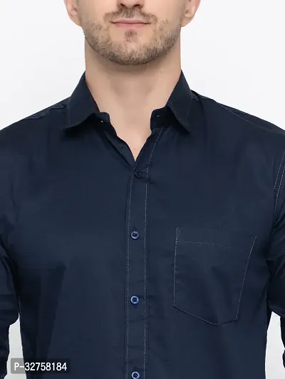 Reliable Cotton Solid Long Sleeves Casual Shirts For Men-thumb3