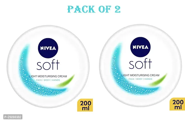 NIVEA Soft Light Moisturizer 200ml, Pack Of 2