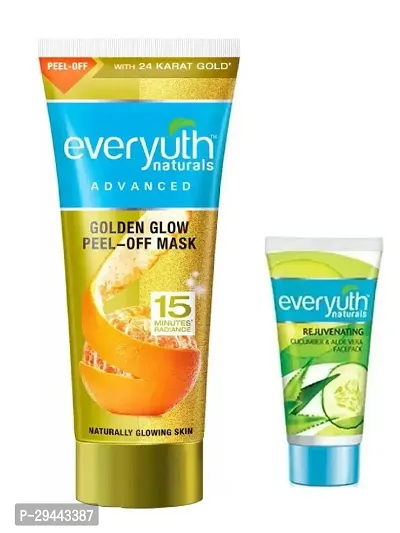 Everyuth Golden Glow Peel-Off Mask And Everyuth Cucumber Face pack 50gm.