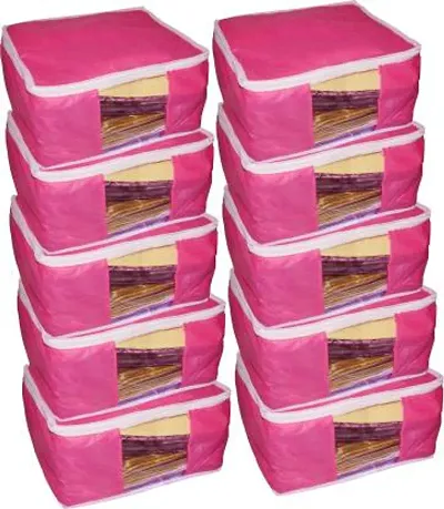 Solid Pack of 10 Non Woven Saree & Garment Covers