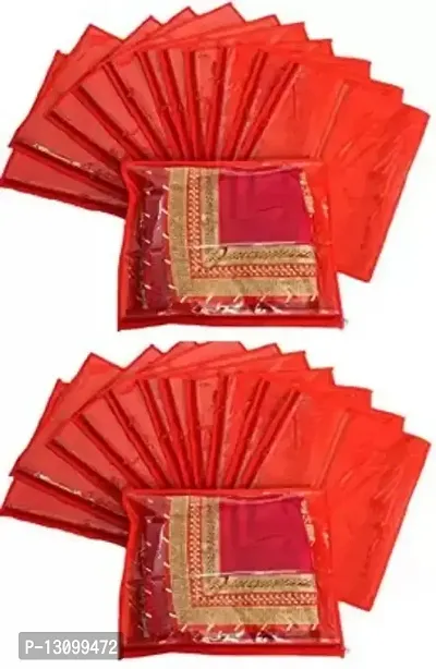 RED COLOR SAREE COVER(PACK OF 24)