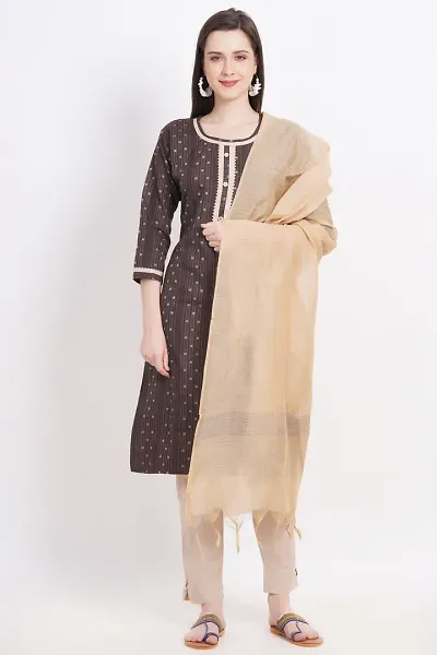 Stylish Kurta, Bottom and Dupatta Set For Women