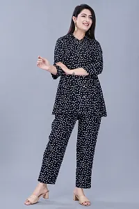 Trendy Black Polka Dot Printed Co-Ords Set for Women-thumb3