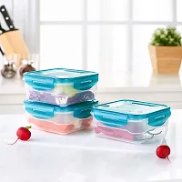 VR Airtight Plastic Fridge Containers Food Storage Box Set 3 for Kitchen - 800 ml Plastic Fridge Container( Pack of 3, Blue)-thumb3