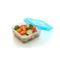 VR Airtight Plastic Fridge Containers Food Storage Box Set 3 for Kitchen - 800 ml Plastic Fridge Container( Pack of 3, Blue)-thumb1