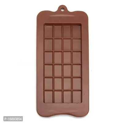 VR Silicone Bar Chocolate Mould Break Apart Choc Block Mould , Chocolate colour (Pack of 1)-thumb0