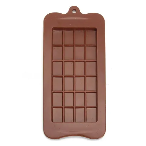 Big Bar Shaped Chocolate 24 Grid Silicone Mold for Making Jelly, ice, Fondant, Creative DIY's, Kitchen Tool Baking Accessories (1 Piece)