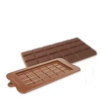 VR Silicone Bar Chocolate Mould Break Apart Choc Block Mould , Chocolate colour (Pack of 1)-thumb2