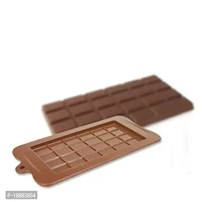 VR Silicone Bar Chocolate Mould Break Apart Choc Block Mould , Chocolate colour (Pack of 1)-thumb3