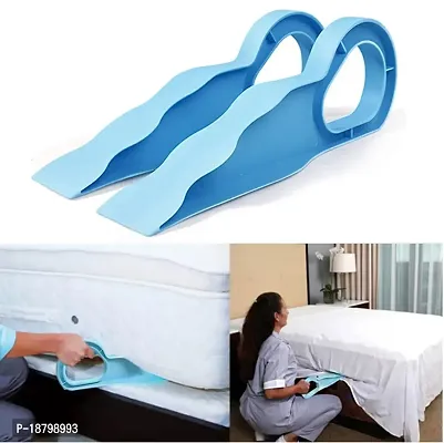 VR  1 pcs plastic bed making tool mattress lifter tool and tucked  / bed sheet  change  helper ( blue )-thumb2