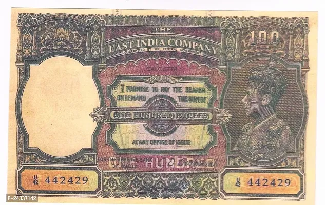 East India Company 100 Rupees Fancy Note Only for Collection And school Exhibition-thumb0