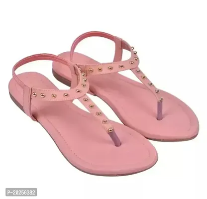 Elegant Pink PU Fashion Flats For Women-thumb0