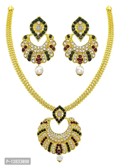 R A ENTERPRISES Pearls Gold Tone Kundan  Pearls Bridal Choker Necklace Set For Women