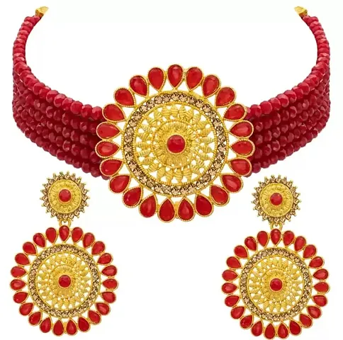 Elite Alloy Kundan Choker Jewellery Set
