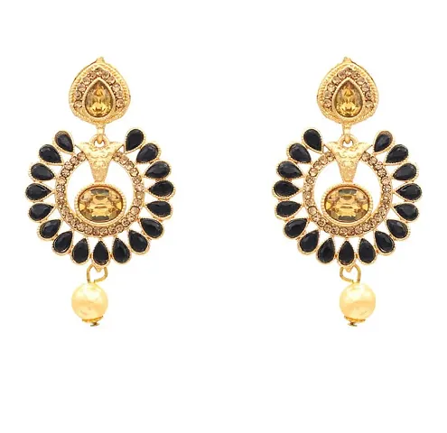 R A ENTERPRISES Earings For Women | Indian Classic Bollywood | Party Friendly |Traditional Pearl Stone Earings|