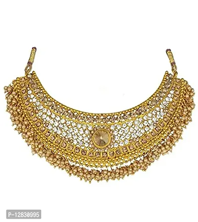 R A ENTERPRISES Glamorous LCT Gold Plated Wedding Jewellery Pearl Choker Necklace Set Combo For Women(RA724)-thumb5