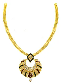 R A ENTERPRISES Pearls Gold Tone Kundan  Pearls Bridal Choker Necklace Set For Women-thumb1