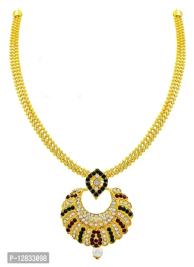 R A ENTERPRISES Pearls Gold Tone Kundan  Pearls Bridal Choker Necklace Set For Women-thumb2