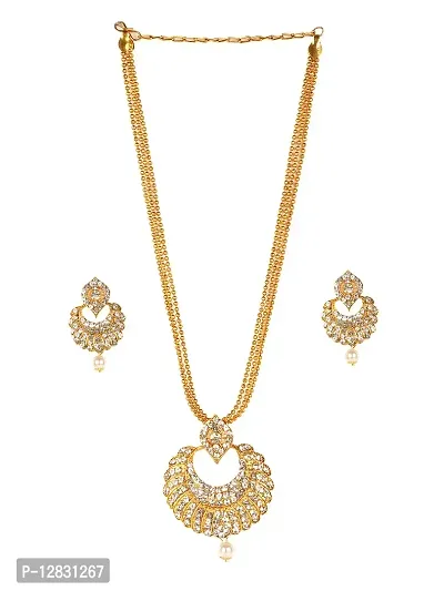 Pearl Gold Plated Wedding Jewellery Kundan Choker earing Set for Women-thumb0