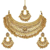 R A ENTERPRISES Gold Plated Gorgeous Jewellery Set for Women (Combo of 2 )-thumb2