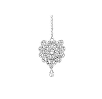 R A ENTERPRISES Silver Plated Austrian Diamond Stylish Choker Necklace Jewellery Set For Women-thumb3