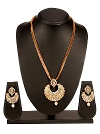 Pearl Gold Plated Wedding Jewellery Kundan Choker earing Set for Women-thumb1