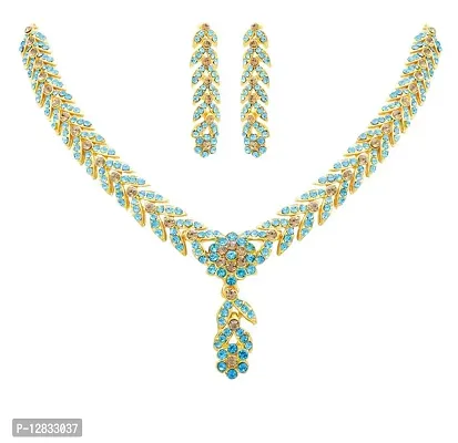 Rhymee Gold Plated Diamond Stone Studded Choker Necklace Set For Women