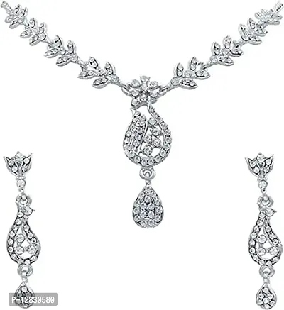 R A ENTERPRISES Stylish Beautifull Look And Designer Jewellery Set With White Stone-thumb0