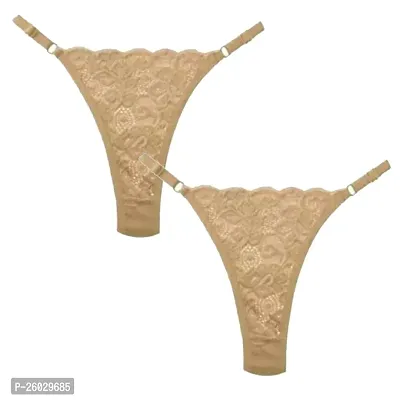 JMD Women Thong/G-String Lace Panty (Color:Gold) P2