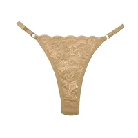 JMD Women Thong/G-String Lace Panty (Color:Gold) P2-thumb1