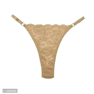JMD Women Thong/G-String Lace Panty (Color:Gold) P2-thumb2