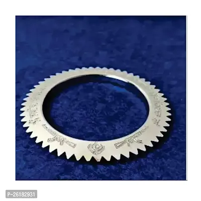 Sidhu Moosewala Silver Half Gararri Crome Cnc Punjabi Kada (2*12) Pack Of 1)-thumb0