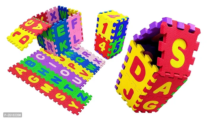 Toy Park Kids Alphanumeric EVA MAT Puzzle for Kids Indoor  Outdoor, Sensory Playmat for Babies with Alphabet  Numbers (1x1ftx9mm)- Pack of 36 Pieces Multicolor-thumb2