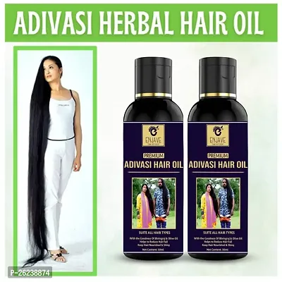 Enjave Adivasi Hair Growth and Bhringraj Hair Oil For Hair Fall Control  Hair Growth|is adivasi oil good for hair|adivasi hair oil| Herbal adivasi oil|Castor oil|Coconut oil|Amla oil|Almond oil|Flax-thumb3