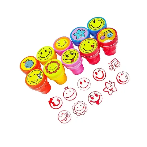 Emoji Stamp Pack of 10 Smile Design Face Stamps Toys for Kids